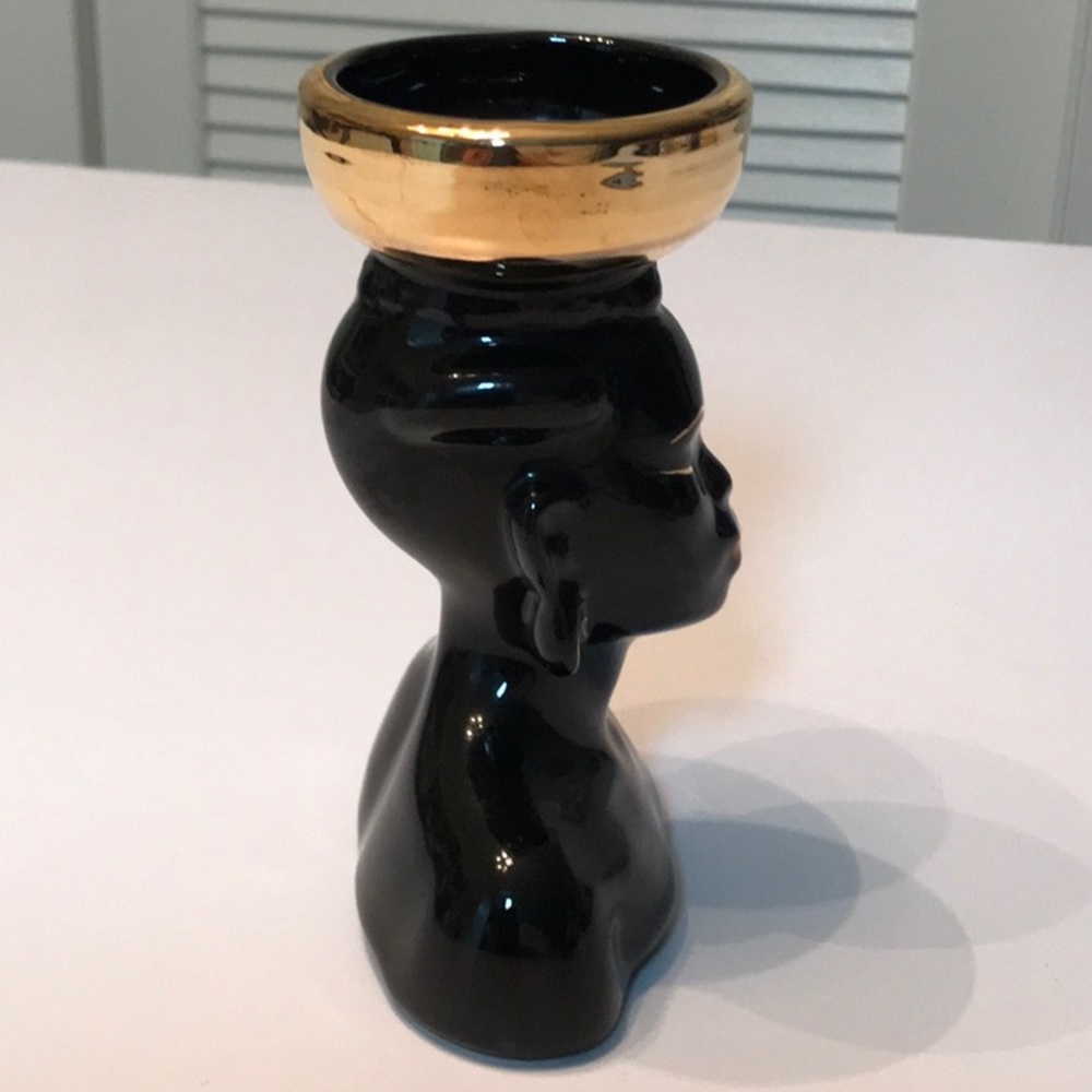 Vintage Nubian African American Blackamoor head vase - 1950s – 6” - Picture 6 of 7